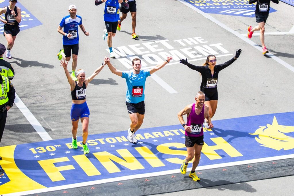 Boston Marathon finish line on Boylston Street